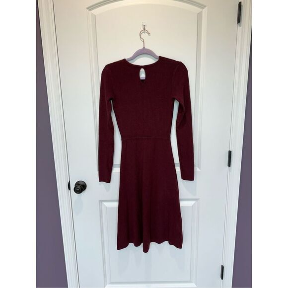 Apricot Burgundy Sweater Dress Size XS - Picture 5 of 8